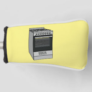 Electric stove cartoon illustration golf head cover
