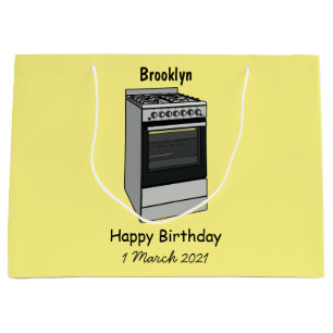 Electric stove cartoon illustration large gift bag