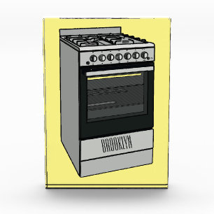 Electric stove cartoon illustration photo block