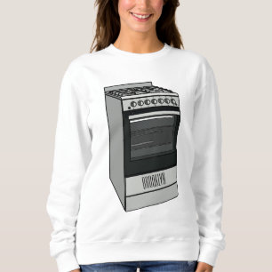 Electric stove cartoon illustration sweatshirt