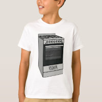 Electric stove cartoon illustration
