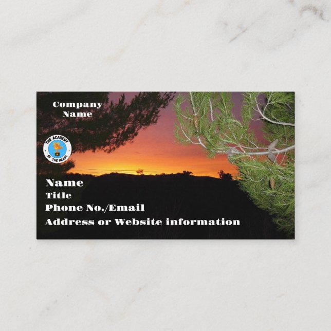Electric Sunrise Business Card (Front)