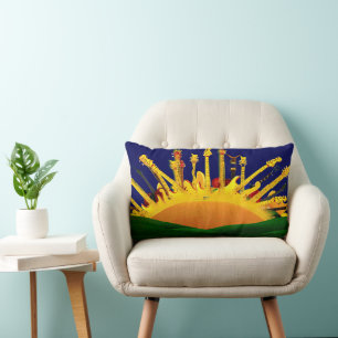 ELECTRIC SUNSET! LUMBAR CUSHION