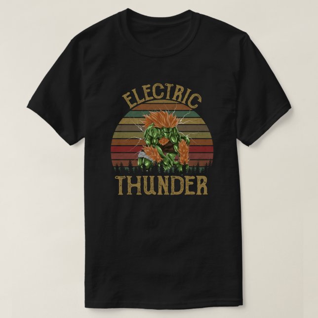 Electric Thunder Arcade Fighting Fury T-Shirt (Design Front)