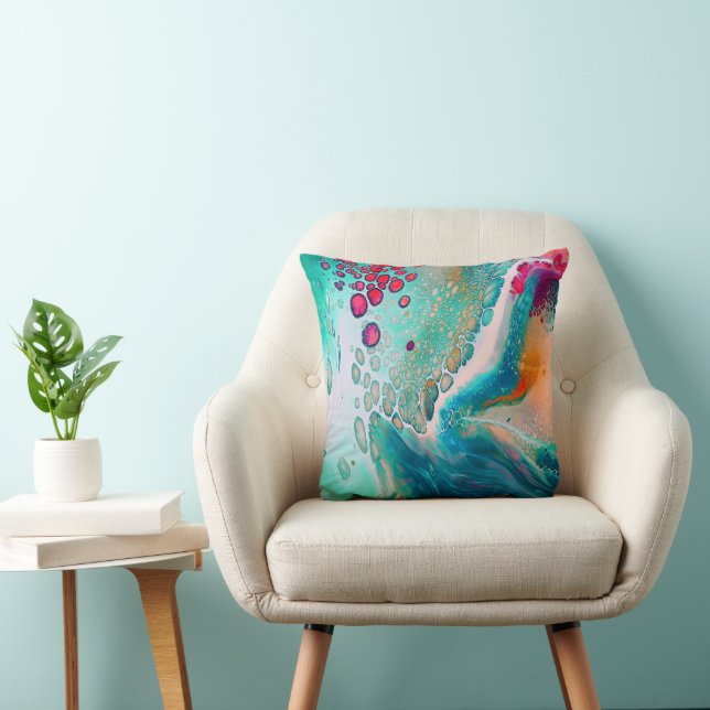 Electric Tides of Color Marble Cushion (Chair)