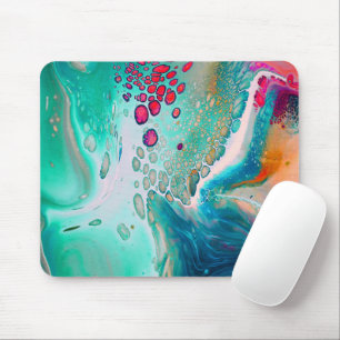 Electric Tides of Color Marble Mouse Pad