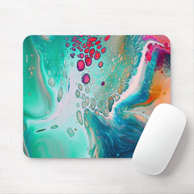 Electric Tides of Color Marble Mouse Pad (With Mouse)