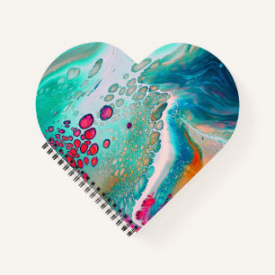 Electric Tides of Color Marble Notebook