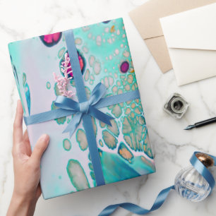 Electric Tides of Color Marble Wrapping Paper