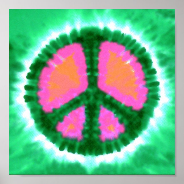 Electric Tie-Dye Peace Sign (Front)