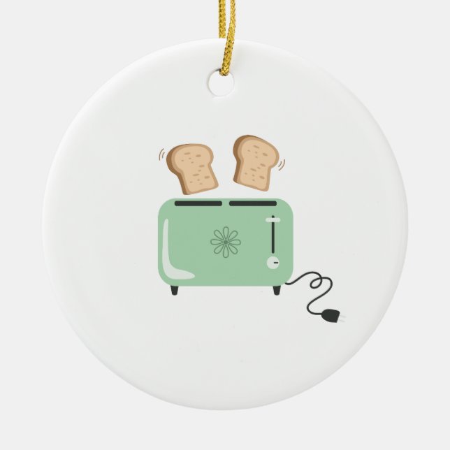 Electric Toaster Ceramic Tree Decoration (Front)
