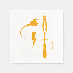 Electric Tools Lineman USA American Electricians Napkin