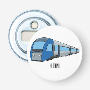 Electric train cartoon illustration bottle opener