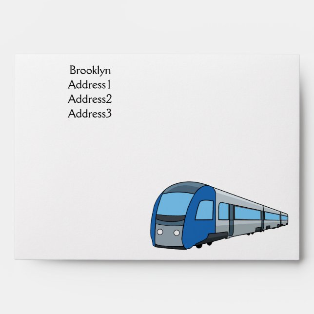 Electric train cartoon illustration envelope (Front)