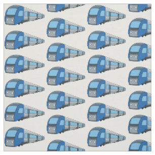Electric train cartoon illustration fabric