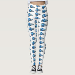Electric train cartoon illustration leggings