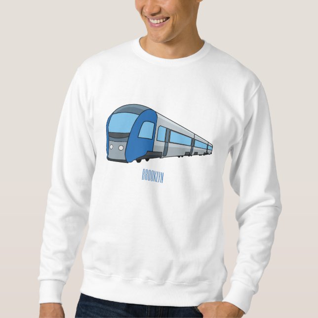 Electric train cartoon illustration sweatshirt (Front)