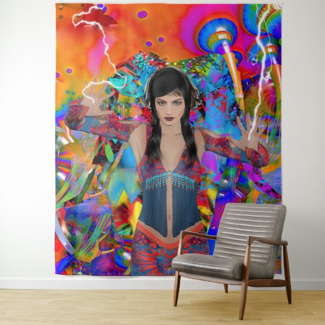 Electric Traveller Tapestry (In Situ)