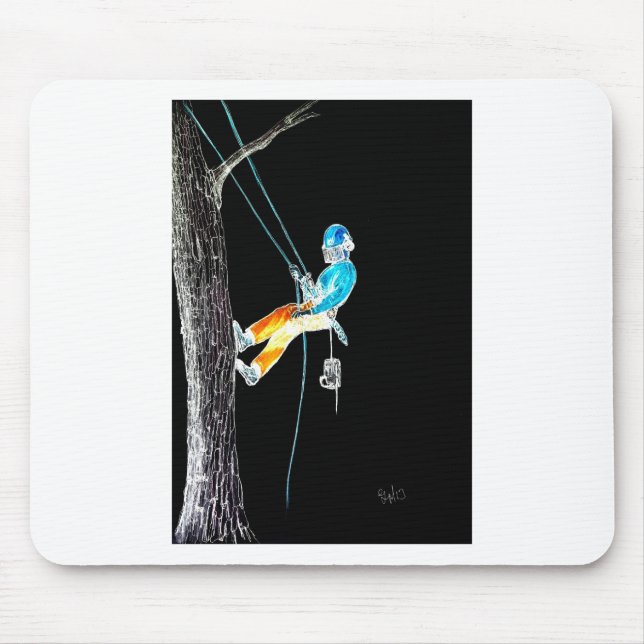 Electric  Tree Surgeon Arborist chainsaw Mouse Pad (Front)