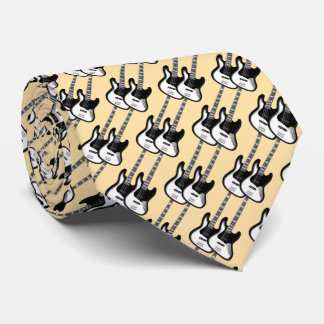 Electric Two Guitar Pattern Tie