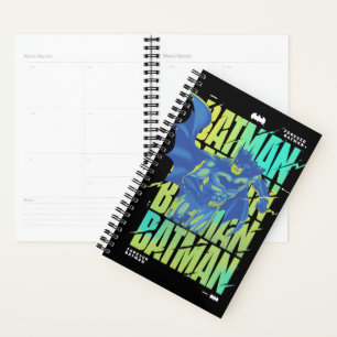 Electric Up Batman Running Through Typography Planner