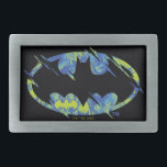 Electric Up Batman Symbol Belt Buckle<br><div class="desc">Check out this electric Batman Symbol with green and blue halftone effects!</div>