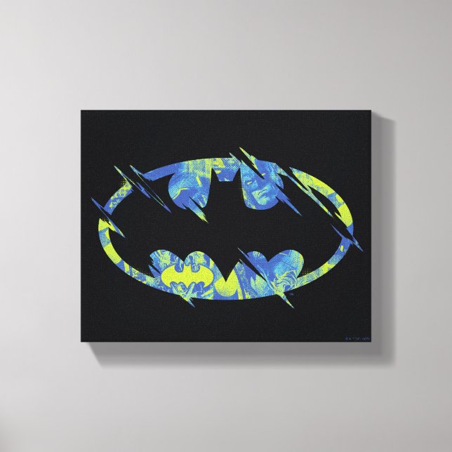 Electric Up Batman Symbol Canvas Print (Front)