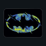 Electric Up Batman Symbol Magnet<br><div class="desc">Check out this electric Batman Symbol with green and blue halftone effects!</div>