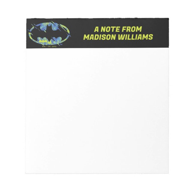 Electric Up Batman Symbol Notepad (Front)