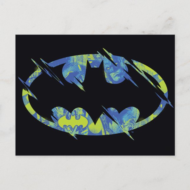 Electric Up Batman Symbol Postcard (Front)