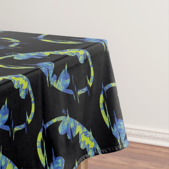 Electric Up Batman Symbol Tablecloth (In Situ)