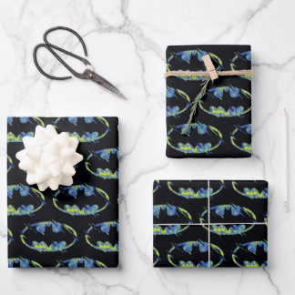 Electric Up Batman Symbol Wrapping Paper Sheet