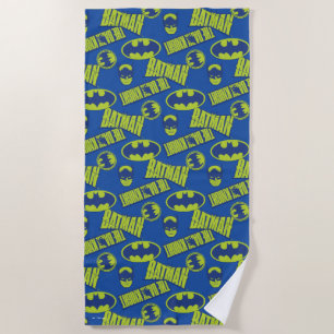 Electric Up Batman - The Dark Knight Pattern Beach Towel