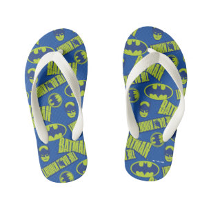 Electric Up Batman - The Dark Knight Pattern Kid's Jandals