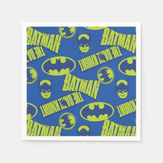 Electric Up Batman - The Dark Knight Pattern Napkin (Front)