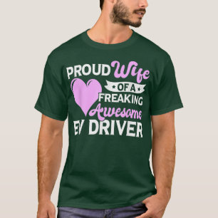 Electric Vehicle Car Electrical EV Driver Wife  T-Shirt