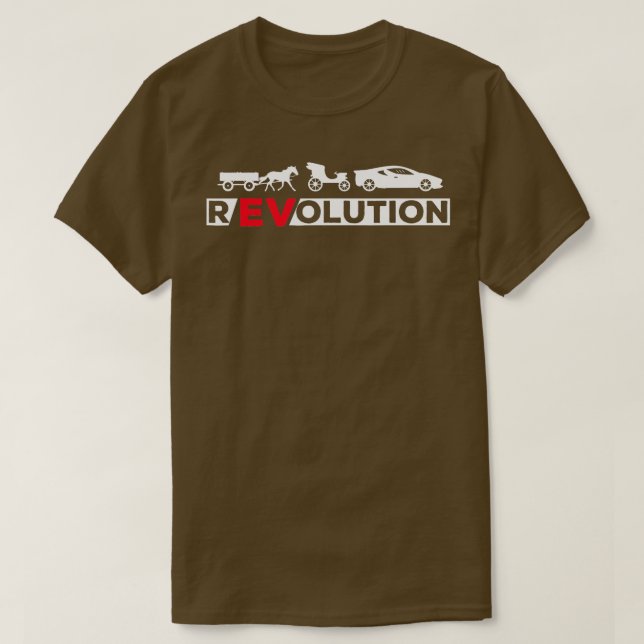 Electric Vehicle Driver EV Battery Revolution  T-Shirt (Design Front)