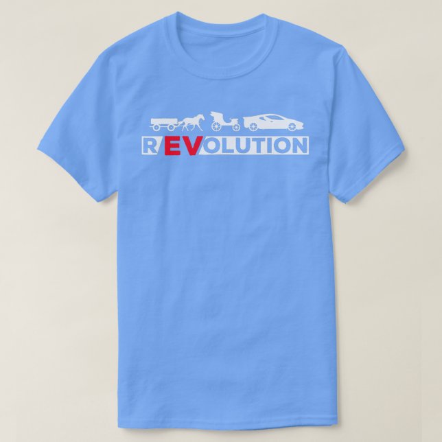 Electric Vehicle Driver EV Battery Revolution  T-Shirt (Design Front)