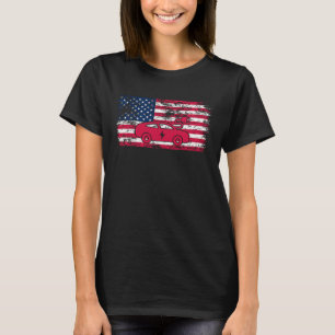 Electric Vehicle EV Electric American Flag Patriot T-Shirt