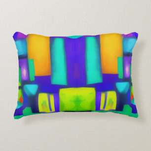Electric Vibes Dreams Stylish Vintage Abstract Art Decorative Cushion