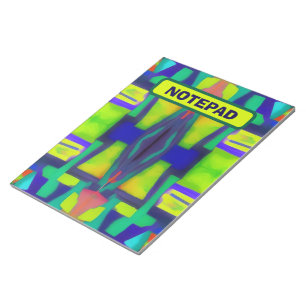Electric Vibes Dreams Stylish Vintage Abstract Art Notepad