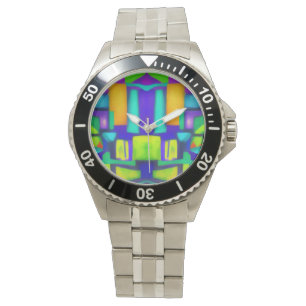 Electric Vibes Dreams Stylish Vintage Abstract Art Watch
