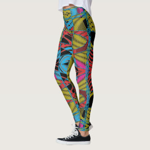Electric Vortex Leggings – Neon Techno Circuit 