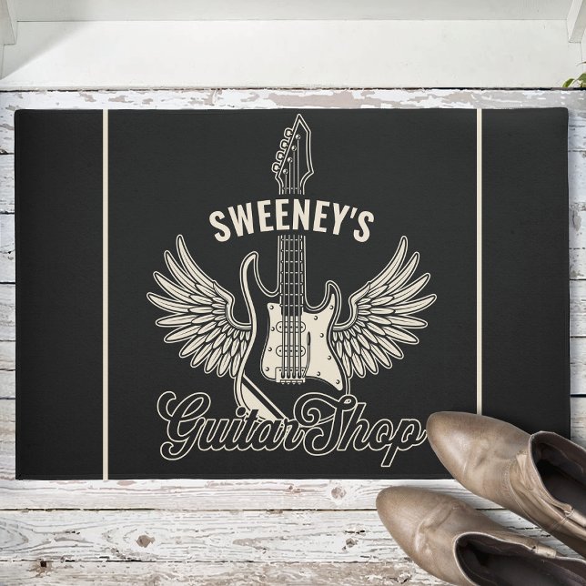 Electric Wings Guitarist Personalised Guitar Shop Doormat (Creator Uploaded)