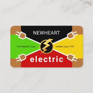 Electric Wire Colors Plug Connection Business Card