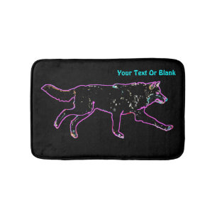 Electric Wolf Bath Mat