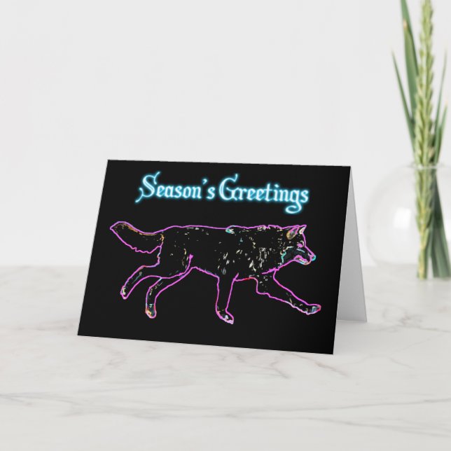 Electric Wolf Holiday Card (Front)