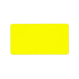 Electric Yellow Contemporary Colour Matching Label