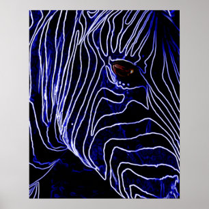 Electric Zebra Poster