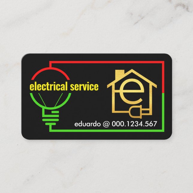 Electrical Circuit Wiring Frame Business Card (Front)
